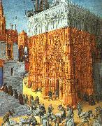 Jean Fouquet The Building of a Cathedral France oil painting artist